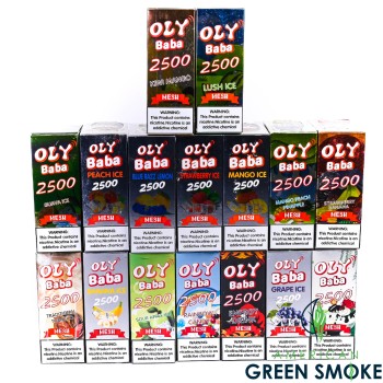 OLY BABA 2500 PUFFS 5% NICOTINE DISPOSABLE VAPE 10CT/BOX  (MSRP $21.99 EACH)