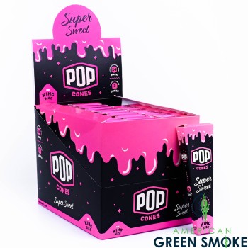 POP FLAVORED 3 CONES KING SIZE 24COUNT/BOX (MSRP $2.99 EACH)