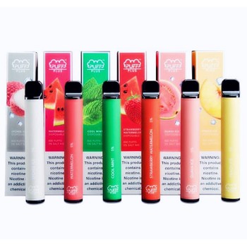 PUFF PLUS DISPOSABLE VAPE 3.2ML 5% NICOTINE 800 PUFFS BOX OF 10 COUNT (MSRP $18.99 EACH)