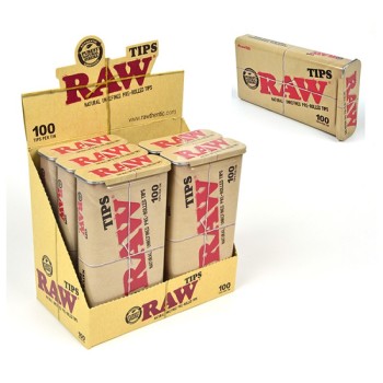 RAW PRE-ROLLED TIPS IN TIN  6 COUNT BOX