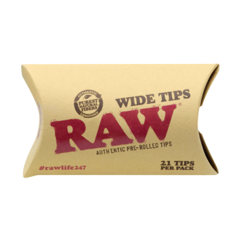 RAW PRE-ROLLED TIPS WIDE (20 COUNT DISPLAY)