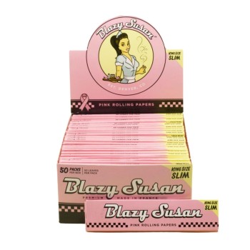 BLAZY SUSAN PINK ROLLING PAPERS KING SIZE 50 COUNT PACK (MSRP $1.99 EACH)